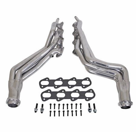 Payasadas 1.625 in. Cobra Long Tube Exhaust Headers for 1996-1998 Mustang 4.6 - Silver Ceramic PA3899495